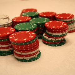 Stacks of casino chips