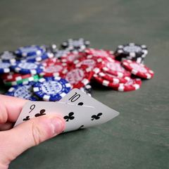 Poker cards and chips